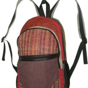 Leather Patched Hunky Hemp Backpack
