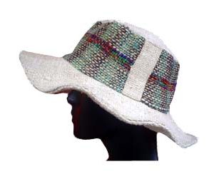 Multicolor Hippie Hemp Round Sun Hat