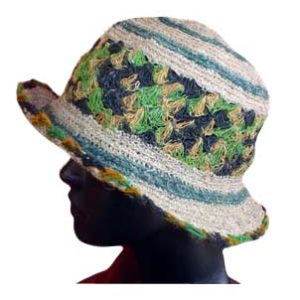 Ethnic Hemp Sun Hat with Colorful Lining