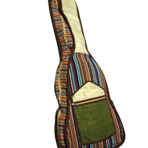 Blue Tone Buddha Eyes Printed Gheri Guitar Bag
