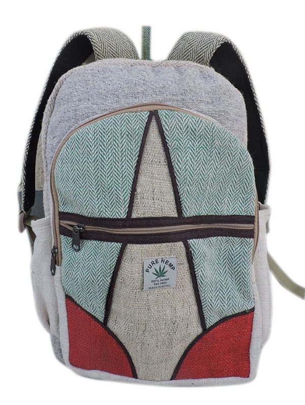 Herringbone Style Durable Hemp Backpack