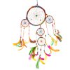 Multicolor feathers added bohemian dream catcher