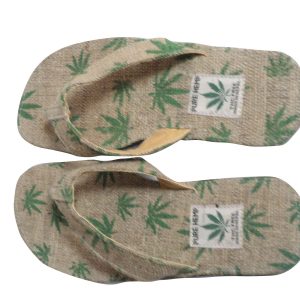 Cannabis Leaves Printed Hemp Slipper