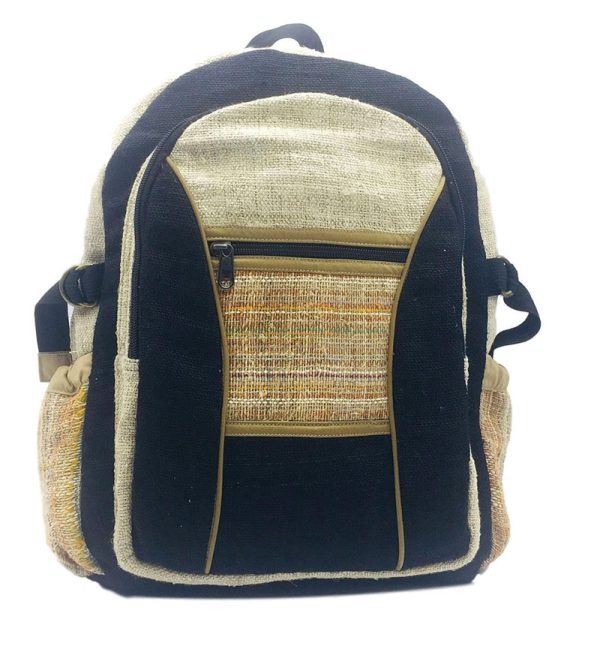 Stylish handmade hemp woven backpack