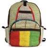 Hippie patchwork woven hemp backpack