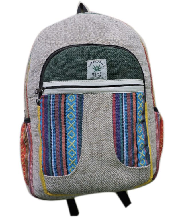 Colorful Handmade Himalayan Hemp Backpack