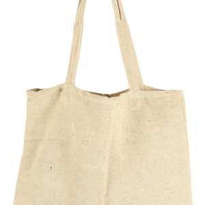 Made in Nepal natural hemp colored shopping bag