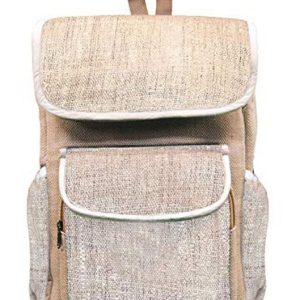 Plain gray tone durable hemp college bag