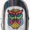 Colorful Owl prints eco-friendly gheri backpack