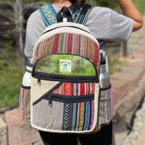 Hippie boho school & college bag with design | herringbone gheri book bag