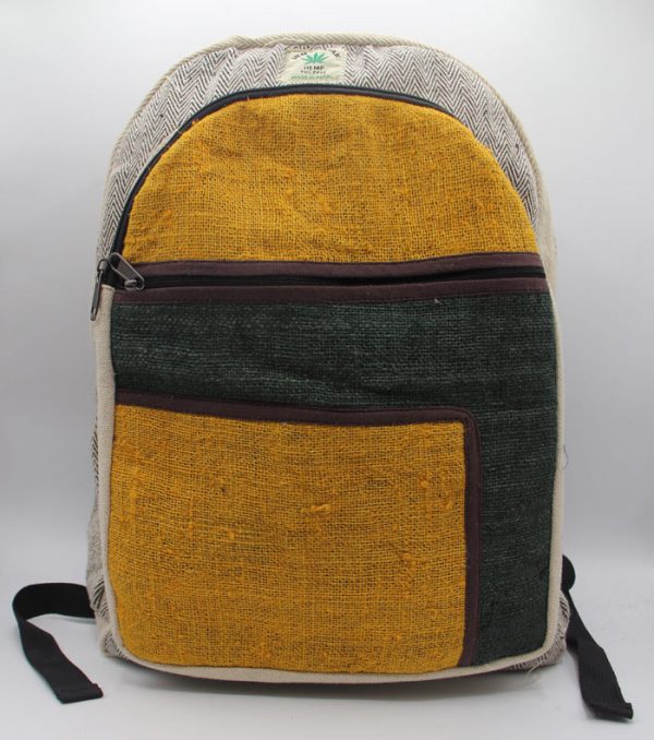 Hippie handmade multicolor travel backpack