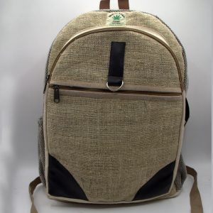 Nepalese handmade natural hemp colored book bag