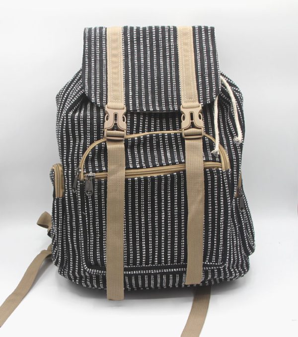 Unisex Hemp backpack with beautiful stripes