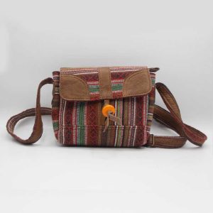 Mini gheri cross body bag, handmade multicolor leather patched side bag