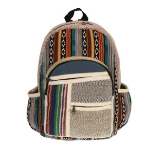 Himlayan Handmade Hippie Hemp School Bag pack Bag Multicolored Festival Bag Pack