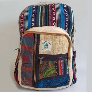 Hippie Hemp School Bag Multicoloured Festival Back Pack