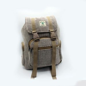 Total herringbone design stylish hemp backpack for school & college