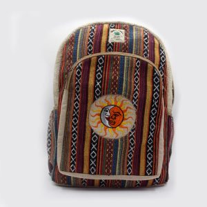 Boho school & college colorful hemp backpack