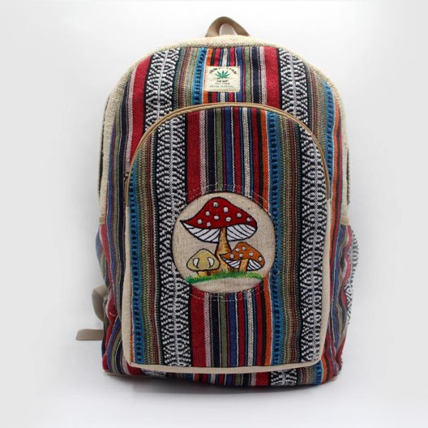 Unisex gheri design handmade hemp backpack