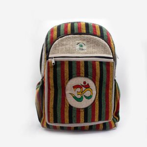 Sustainable gheri book bag with colorful stripes