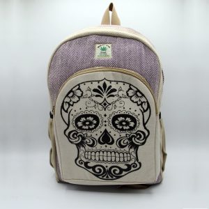 laptop compartment added hippie mushroom print backpack