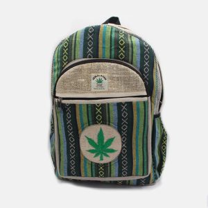Hippie boho green tone book bag for students