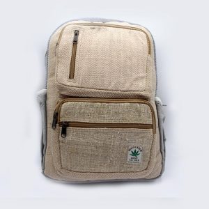 Herringbone design Himalayan hemp backpack