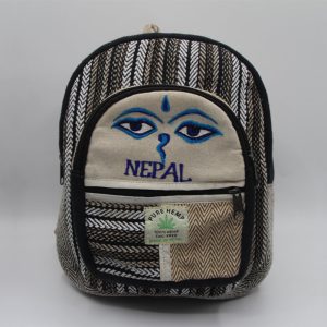 Swoyambhu Eye Embroidery Small Hemp Back Pack