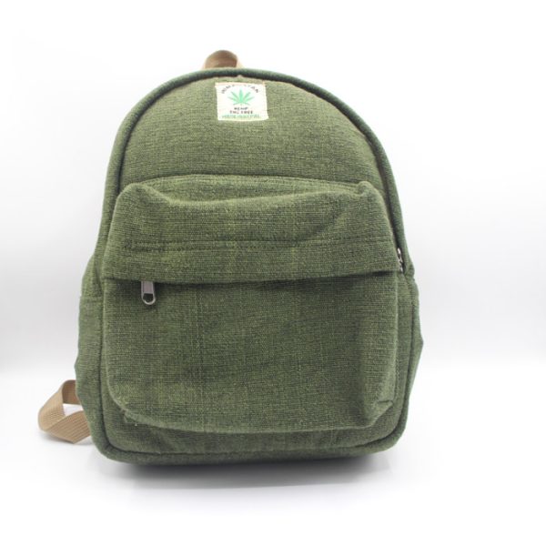 Army Color Small Hemp Back Pack
