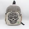 Skull Print Mini Hemp School Backpack