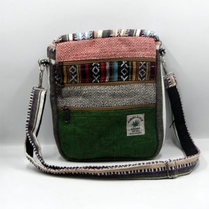 5 Pocket Travel Hemp Passport Hippie Crossbody Bag