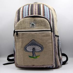 Fair trade boho mushroom print multipurpose bag