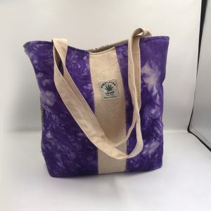light weight and smooth hemp shopping bag with herringbone style
