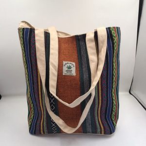 Multicolored fair trade gheri shopping bag | handmade grocery bag