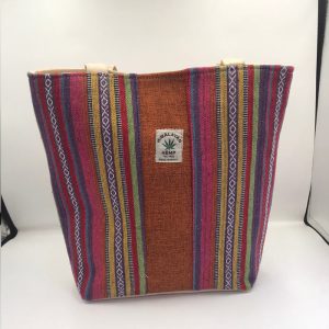Hippie boho colorful pure hemp shopping bag