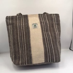 Vertical stripes durable Himalayan hemp shopping bag