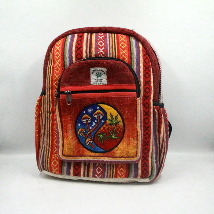 Bohemian Red gheri mushroom print mini backpack Bohemian Red gheri mushroom print mini backpack