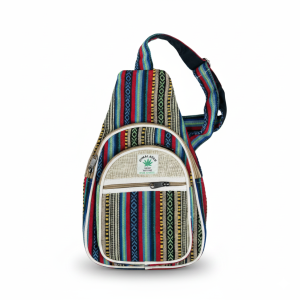Handmade Hemp Cotton Sling Bag – Eco-Friendly Boho Crossbody for Everyday Use