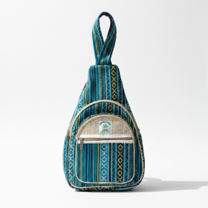 Natural Hemp Sling Bag – Handmade Cotton Boho Shoulder Bag for Women & Men
