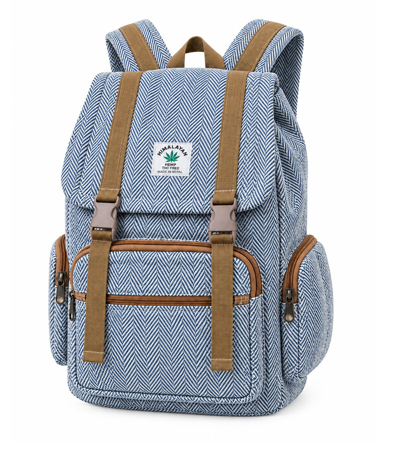 Himalayan Hemp Herringbone Backpack — Wholesale from Nepal