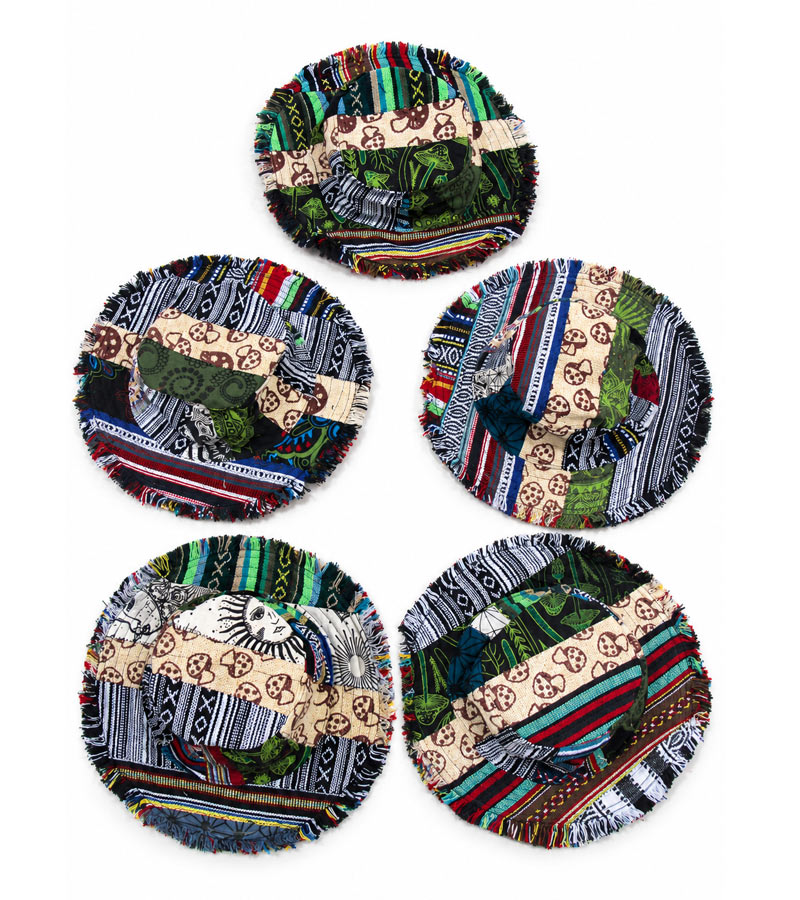 Himalayan Hemp Patchwork Sun Hats Himalayan Hemp Patchwork Sun Hats