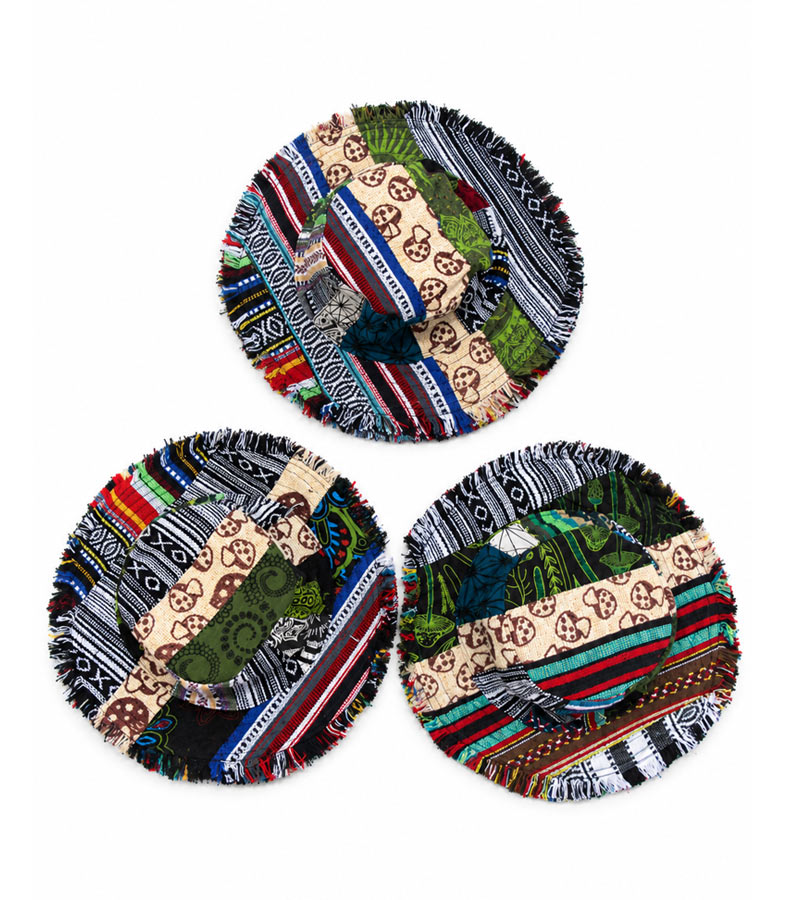 Himalayan Hemp Patchwork Sun Hats Himalayan Hemp Patchwork Sun Hats