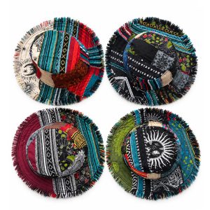 Himalayan Hemp Patchwork Mixed Print Sun Hats