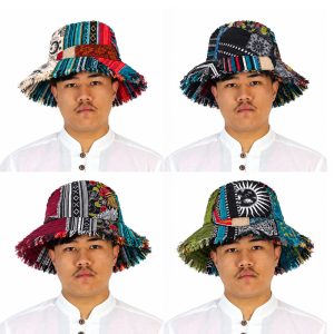 Himalayan Hemp Patchwork Mixed Print Sun Hats